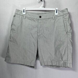 Lululemon Men's Commission Shorts 7" Oxford Chambray/White Sz 34, Actual 36" EUC